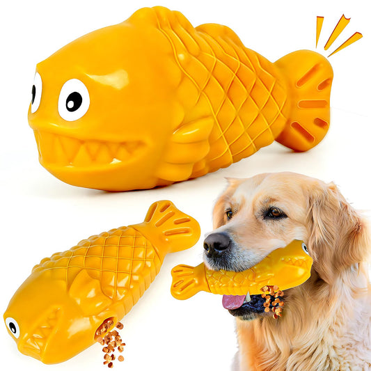 OSORD Squeaky Dog Toys for Aggressive Chewers Treat Dispensing Dog Toys