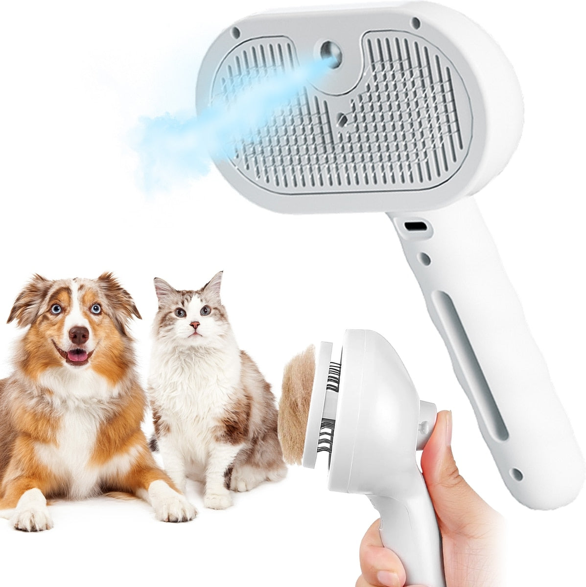 Pet Steam Hair Comb Brush