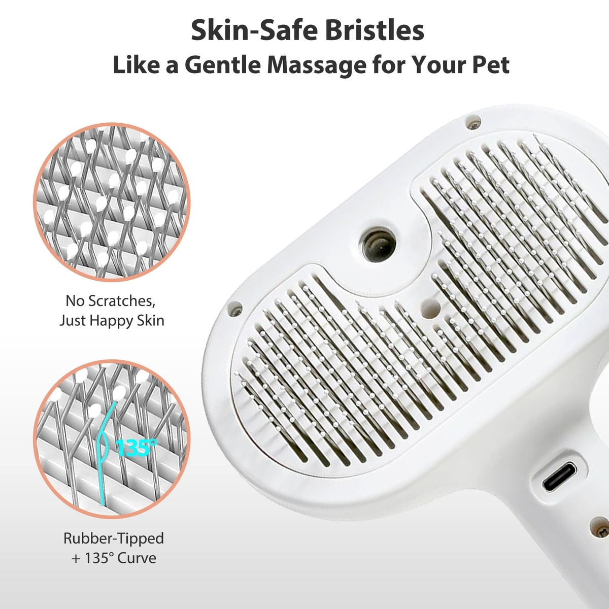 Pet Steam Hair Comb Brush